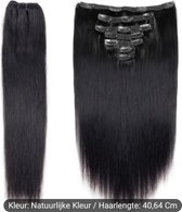 100% human hair echte mensen haar, Haar extensions hairextensions haarextensions zwart (zwart bruin) stijl 40cm lang