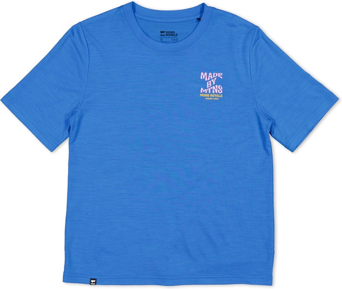 Mons Royale Icon Relaxed Merino Tee Pop Blue XS