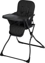 Chaise bébé pour la table - Chaise de salle à manger Kinder - Ultra Compacte - Haute Qualité - Garantie 100% - Pliable 1 Main - Zwart