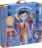 Eurekakids Human Body - Leerkoffer over het Menselijk Lichaam - Magnetisch - 100 Onderdelen