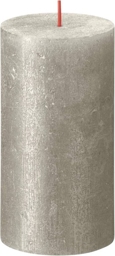 Bolsius Stompkaarsen Shimmer 4 st rustiek 130x68 mm champagnekleurig