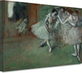 Een groep dansers - Edgar Degas schilderijen - Dansers portret - Schilderijen canvas Oude Meesters - Muurdecoratie landelijk - Schilderijen op canvas - Decoratie kamer 150x100 cm