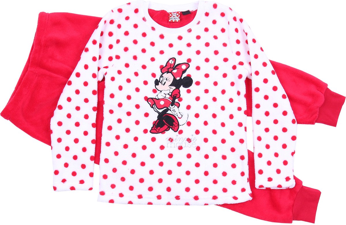 Disney Minnie Mouse DISNEY - Warme, witte en rode pyjama Rode-wit