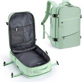 Reisrugzak, voor dames, 40 liter, handbagage, vak voor 15,6 inch (39,6 cm) laptop, cabinemaat, USB-oplaadaansluiting