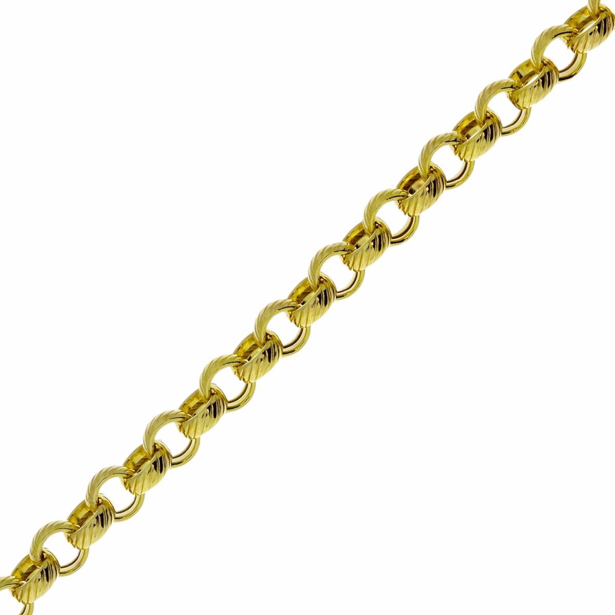 Gouden Ketting Jasseron Schakel 4.5 mm 50 cm 14 karaats