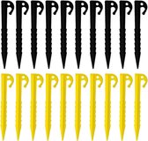 Pack of 20 Camping Pegs 14.5 cm Plastic Tent Pegs Tent Nails Robust Pegs Camping Ground Anchors for Tents Garden Outdoor - Lightweight & Durable