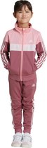 adidas Sportswear Tiberio 3-Stripes Colorblock Shiny Trainingspak Kids - Kinderen - Roze- 110