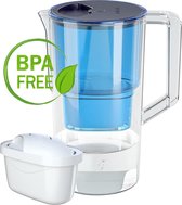 Waterfilterkan 2,5L - Karaf is ook geschikt voor Brita MAXTRA waterfilter patronen - incl. 1 filterpatroon - Waterkan - Kleur Blauw