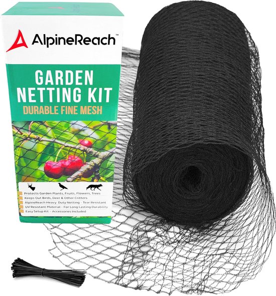 Anti-vogelnet, 10 x 6 m breed anti-vogelnet, sterke tuinvijver fruit netbescherming Veg kooi voor kooien Cloches verhoogde bedden kweken tunnels frames