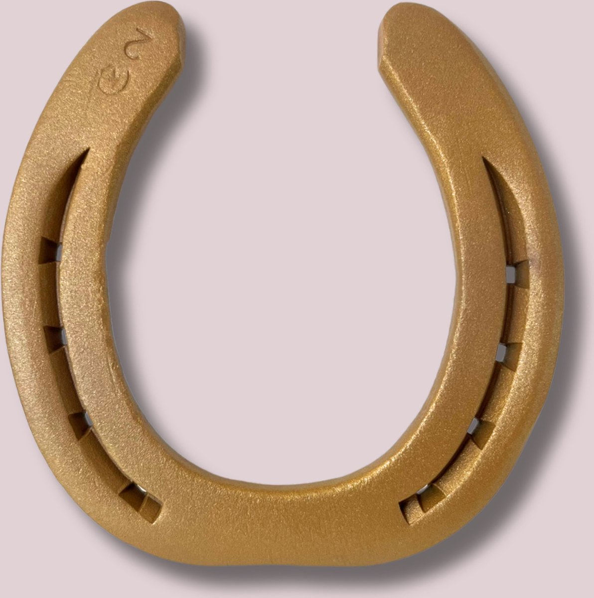 Hoefijzergeschenk.nl - Gouden Hoefijzer - Geluksbrenger - Goud - IJzer - 15 x 15 cm