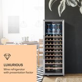 Bol.com Klarstein Vinamour 46 Uno Wijnkoelkast - 1 Zone - 155 Liter - 46 Flessen - 4-18 °C - Roestvrij staal aanbieding