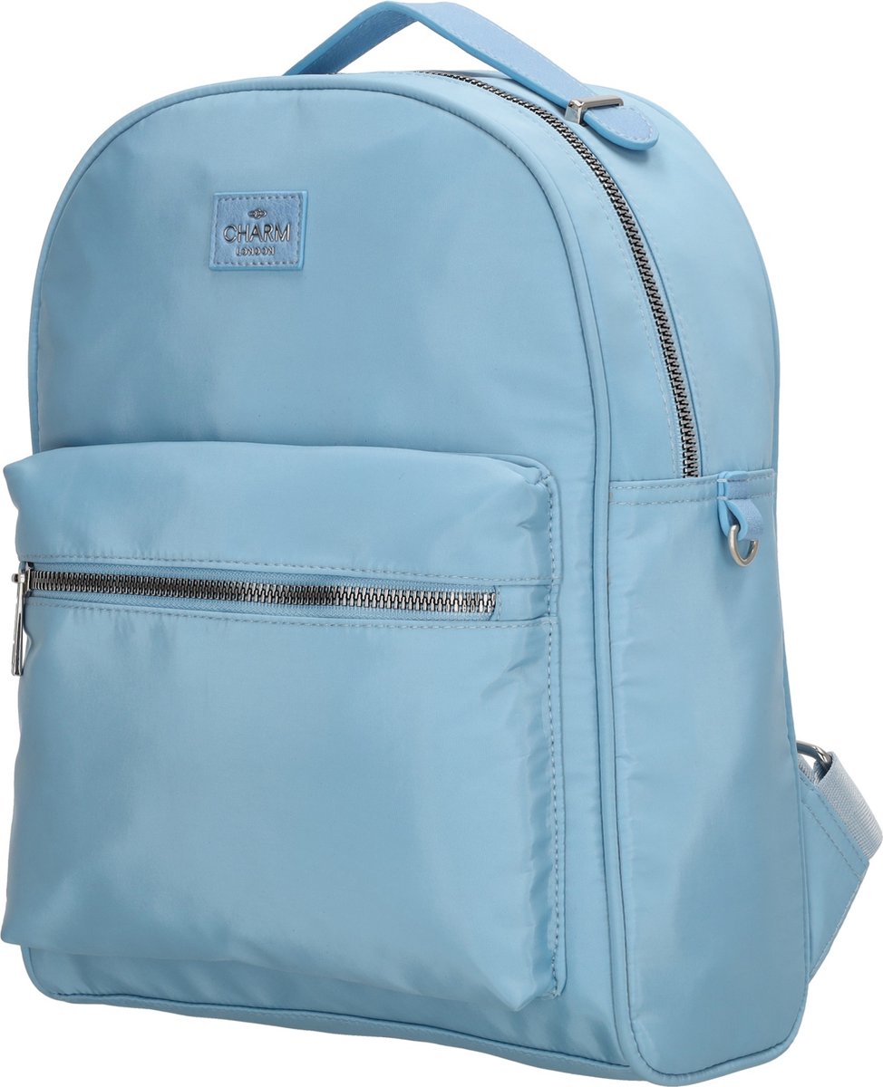 Charm London Odeon Rugzak met Etui Trendy - Lichtblauw