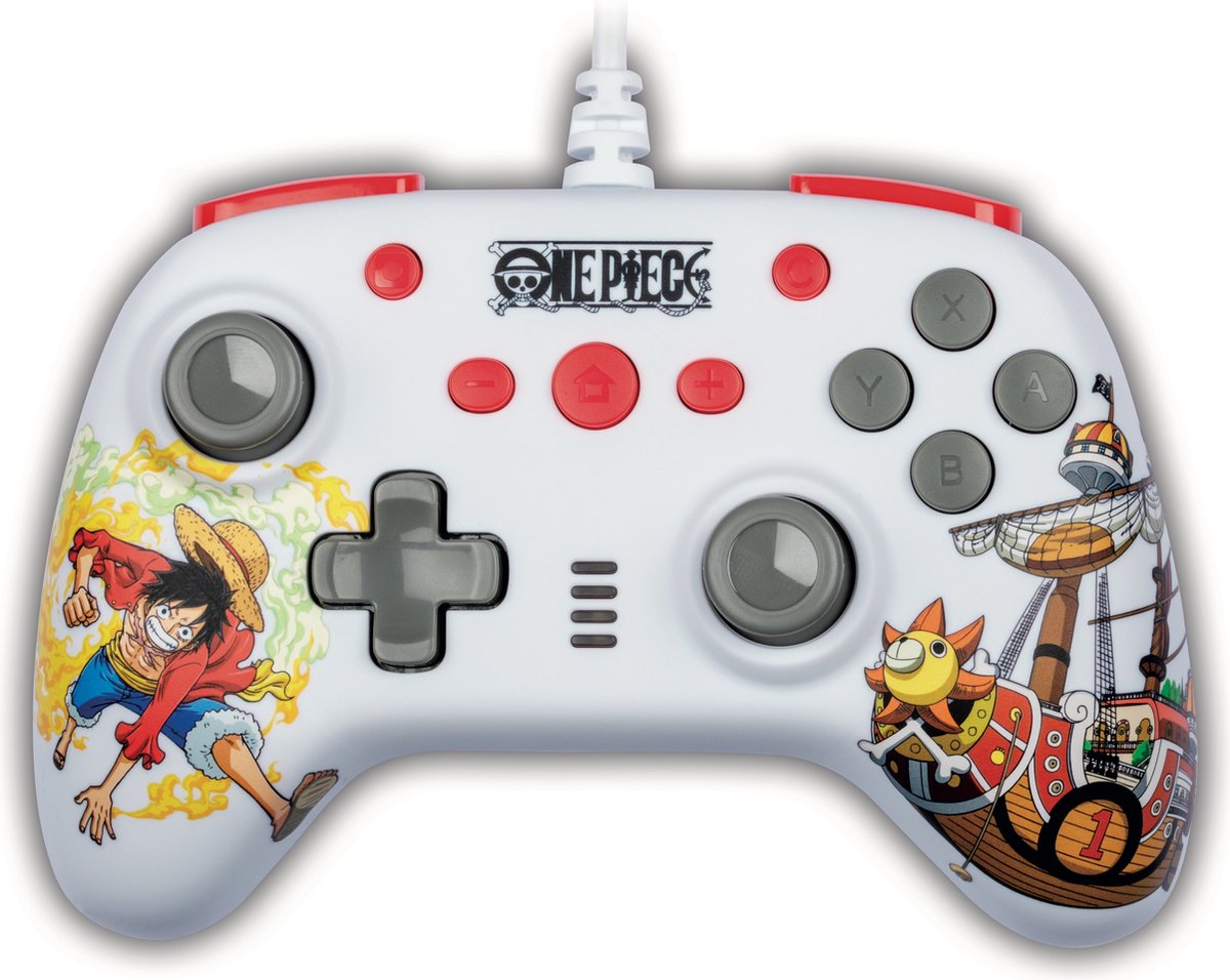 One Piece - Switch 1 & 2 controller - 3m kabel - extra functies (wit)