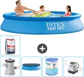 Intex Rond Opblaasbaar Easy Set Zwembad - 305 x 61 cm - Blauw - Inclusief Pomp Afdekzeil - Filter - Zoutwatersysteem - Zwembadzout