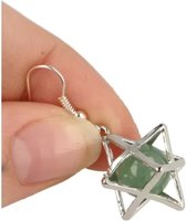 Boucles d'oreilles Aventurine verte merkabah