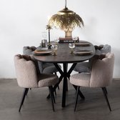 Eettafel Zwart Ovaal – Mangohout - 300cm - Tafel Lissabon - Giga Meubel