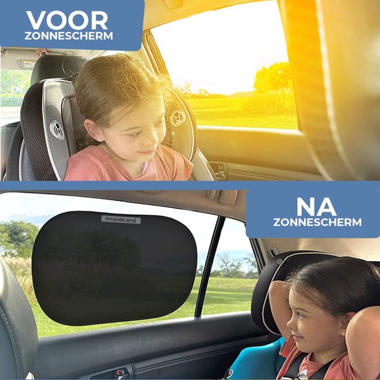Innovaland - Zonnescherm Auto Baby - Extra Donker Voor Betere Bescherming - Zelfklevend - UV Protectie - Zijruit - Kind - Zonwering Auto van Innovaland — afbeelding 5