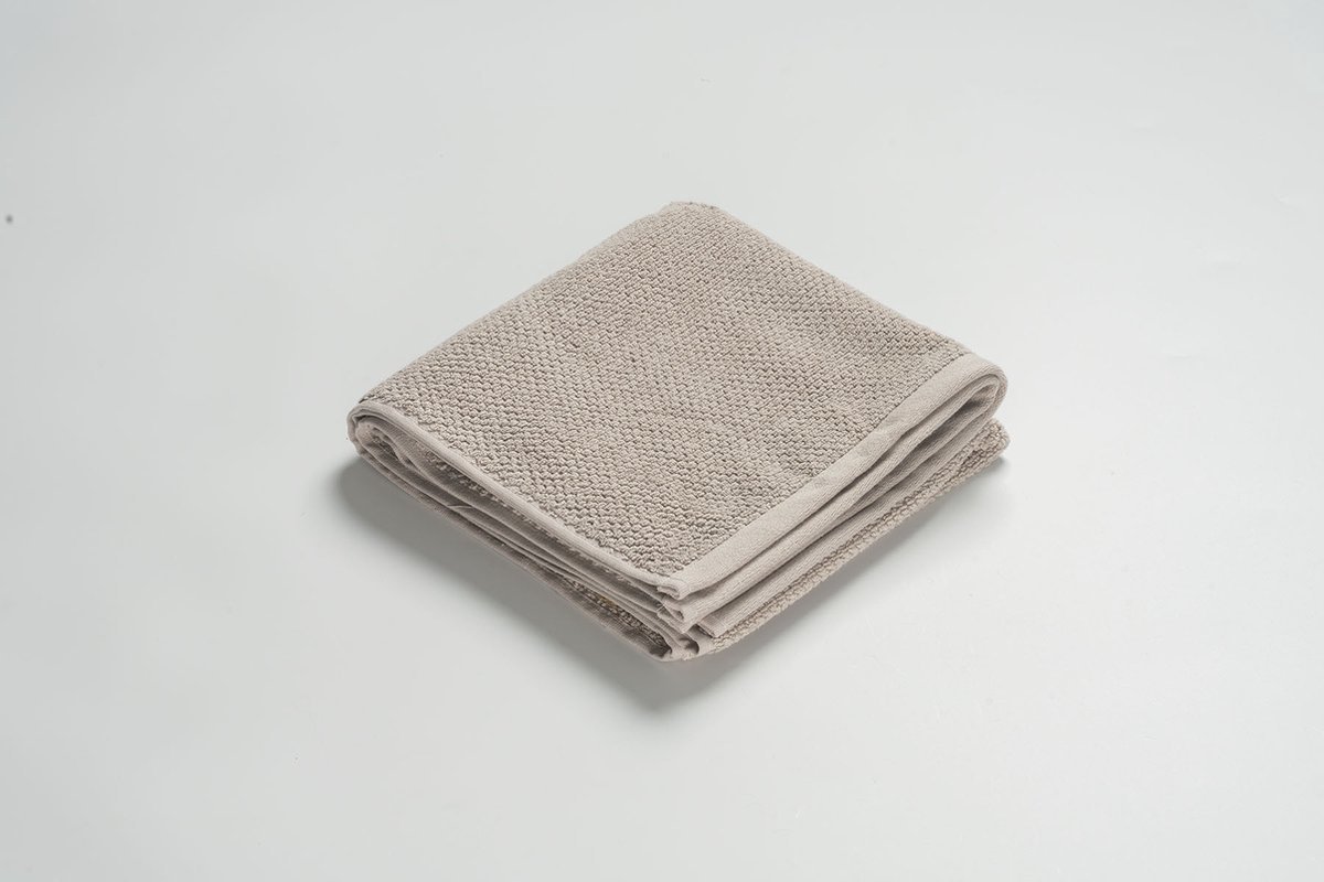 MAROYATHOME - UNO - Handdoek - 70x140 cm - Fairtrade Katoen - Beige