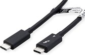 ROLINE Thunderbolt™ 4 kabel, C-C, M/M, 40Gbit/s, 100W, passief, zwart, 1 m