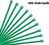 Andyou - 100 stuks/pak 3x100 (2.5 mm breed) Herbruikbaar - groen kabelbinders, verstelbare nylon kabelbinders - geschikt voor tuinplanten, dagelijks gebruik