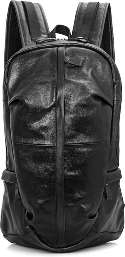 Zwarte Leren Backpack