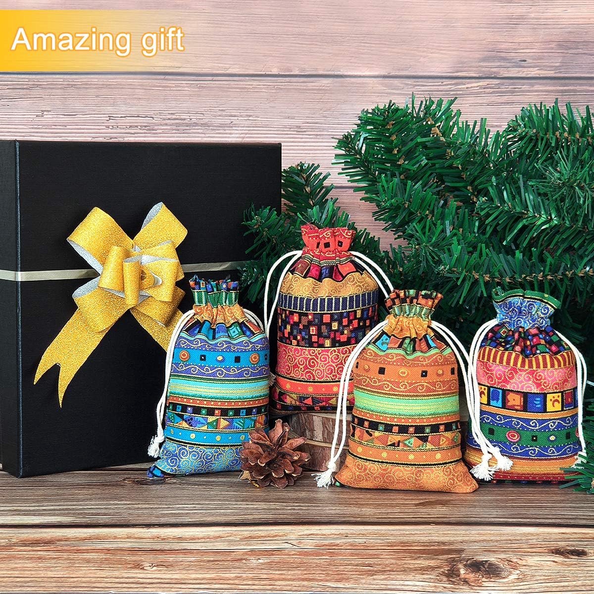 Lot De 20 Petits Sacs En Coton Avec Cordon De Serrage