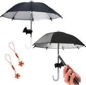 2 stuks telefoonparaplu's, paraplu voor telefoon met zuignapstandaard telefoonhouder voor parasol buitentelefoonzonblokker mobiele telefoon parapluhoes autonavigatie zonneklep