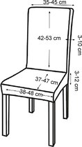 In And OutdoorMatch Stoelhoes Jacinto - Hoes voor stoelen - Stretch - Donkergrijs - Zitbescherming