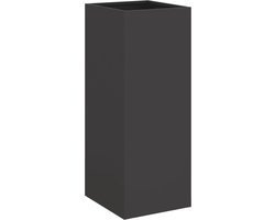 vidaXL - Plantenbak - 32x29x75 - cm - staal - zwart