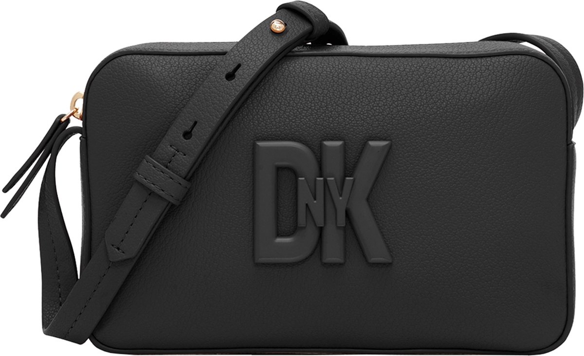 DKNY Leren Schoudertas Milan 7th Ave Crossbody Bag Blk / Black Zwart