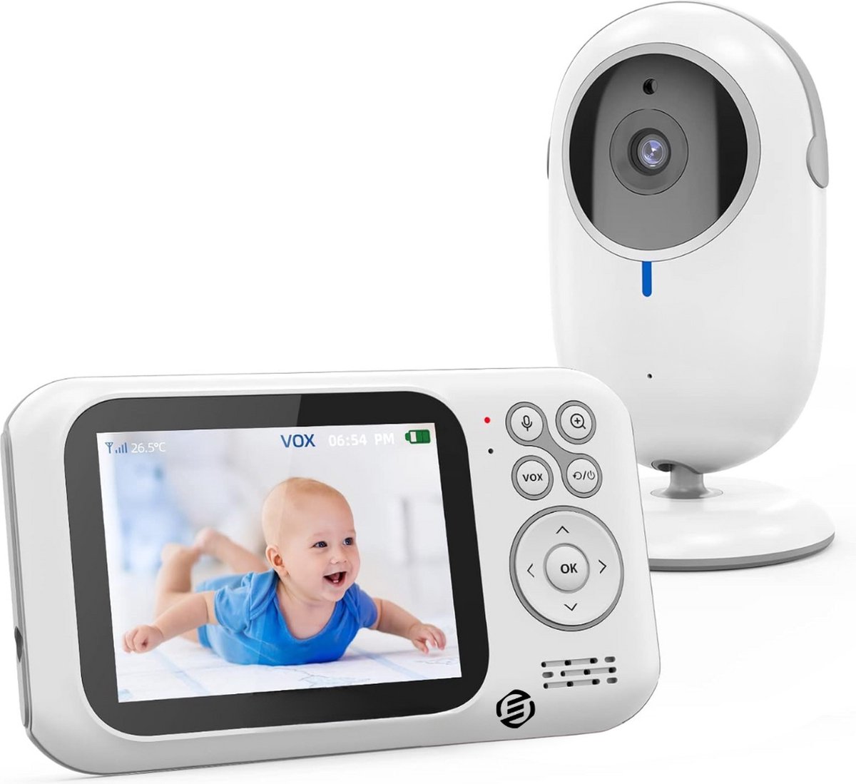 Equivera Babyfoon - Babyfoon met Camera - Baby Monitor - Baby Camera - Indoor - Multifunctioneel - Premium