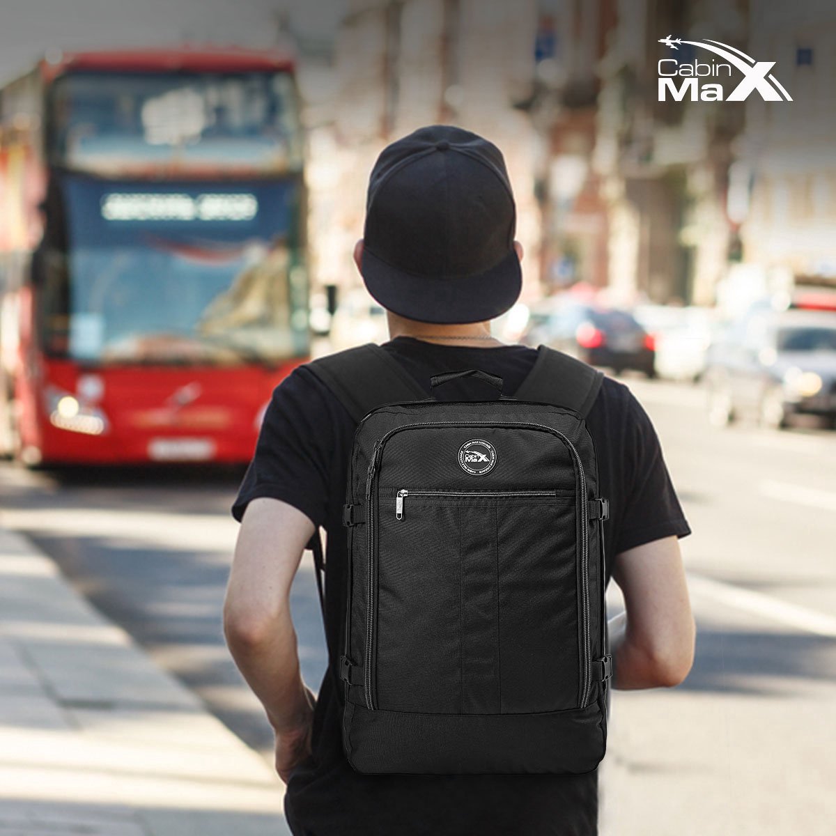 CabinMax Metz Reistas – Handbagage 24L Ryanair / Wizz Air – Rugzak Transavia – Schooltas - 40x30x20 cm – Compact Backpack – Lichtgewicht – Zwart – foto 6