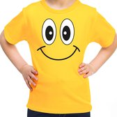 Bellatio Decorations Verkleed t-shirt voor kinderen/meisje - smiley - geel - feestkleding 122/128