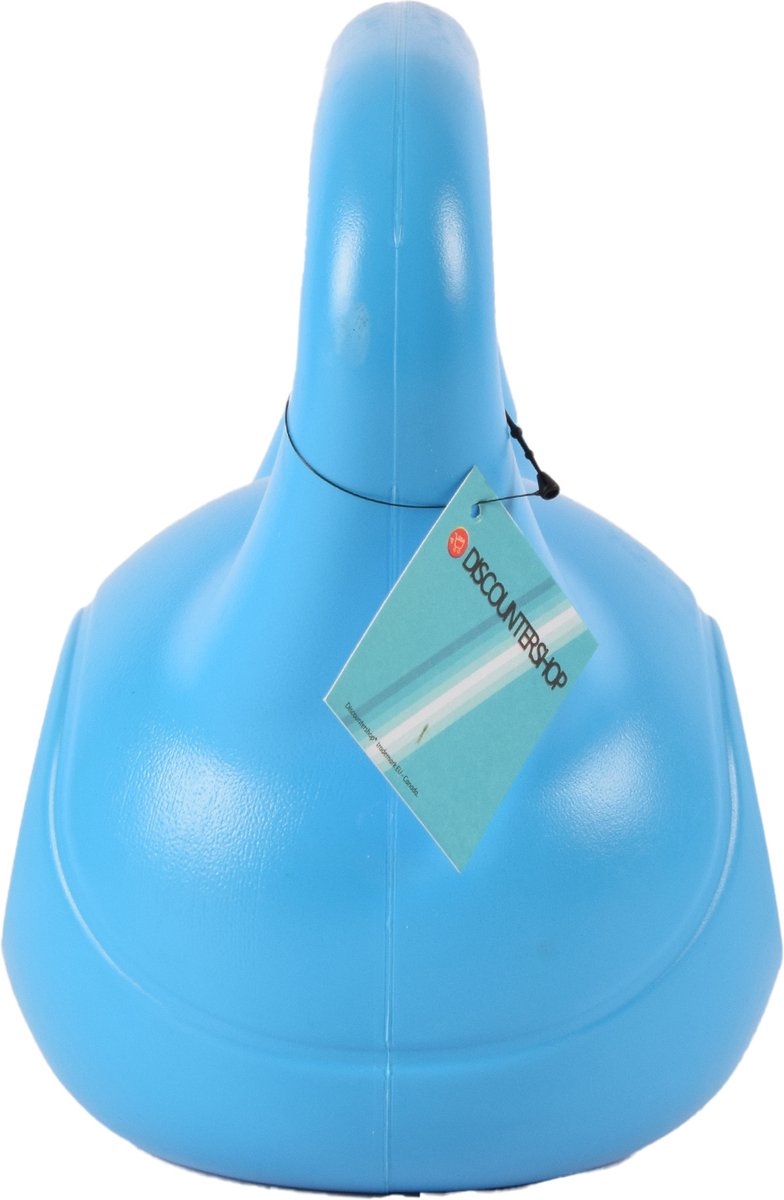 Blauwe 4 kg Kettlebell - Duurzaam Kunststof met Cementvulling - Voor Kracht en Uithoudingsvermogen - Full Body Fitness & Training – foto 2