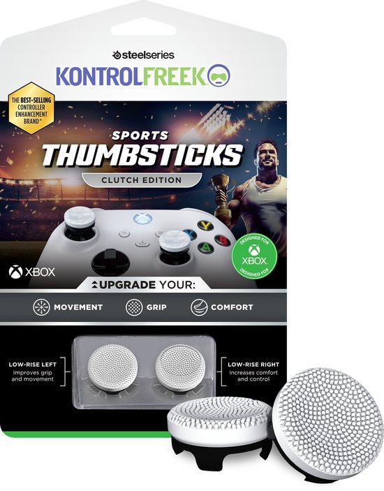 KontrolFreek Sports Clutch Thumbsticks - White/Black (Xbox)