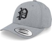 Hatstore- Kids P Letter 3d Heather Grey Adjustable - Kiddo Cap Cap