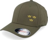 Hatstore- Tre Kronor Side Panel Olive Flexfit - Iconic Cap