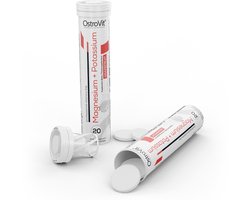 Magnesium + Kalium / Potassium + Vitamine / Vitamin B6 - 20 bruistabletten / effervescent tablets - Grapefruit - OstroVit - Supplementen