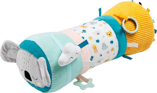 Eurekakids Speelkussen - Baby Tummy Roller van Stof - Kruiprol met Activiteiten en Spiegel - Vanaf 6 Maanden - 47 cm van Eurekakids — afbeelding 2