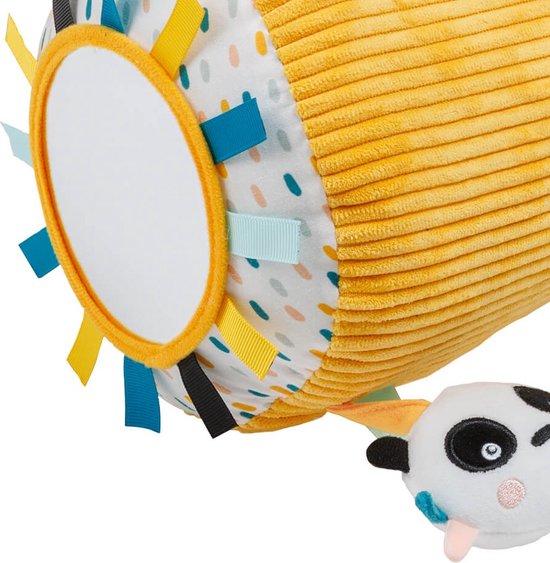 Eurekakids Speelkussen - Baby Tummy Roller van Stof - Kruiprol met Activiteiten en Spiegel - Vanaf 6 Maanden - 47 cm van Eurekakids — afbeelding 3