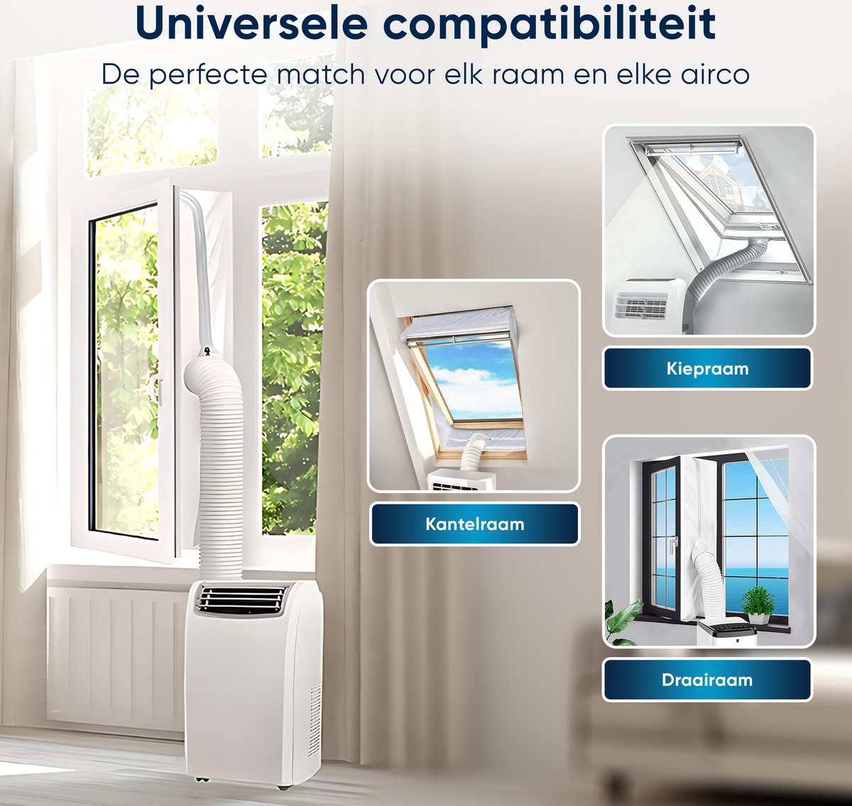 Raamafdichting voor mobiele airconditioning, raamafdichting, hot air