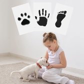 4 stuks voetafdrukken voor pasgeborenen, hand- en voetkussens, zonder aanraking met 8 printkaarten, hondenafdruk, niet giftig, huisdiervoetafdrukset, doopcadeau