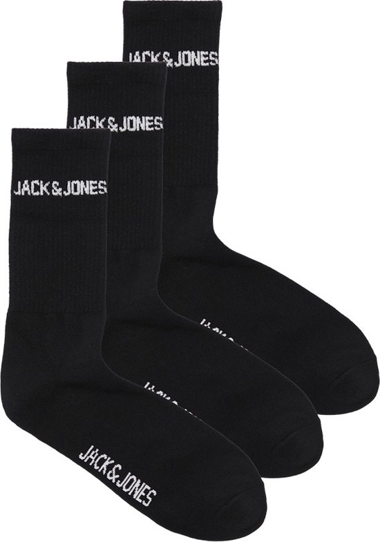Jack & Jones 3P sokken melvin tennis zwart - 40-46