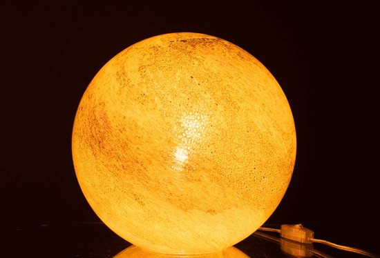 J-Line lamp Dany Strepen Rond - glas - geel - large