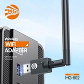 MG – USB 2.0 Wifi USB adapter – Voor Windows, MacOS, Linux 300Mbps – Met antenne – 2,4Ghz