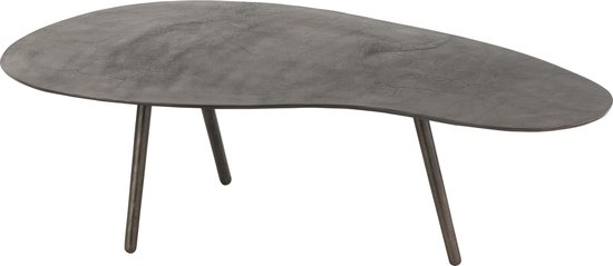 J-Line Table De Salon Goutte Aluminium/Fer Noir Large
