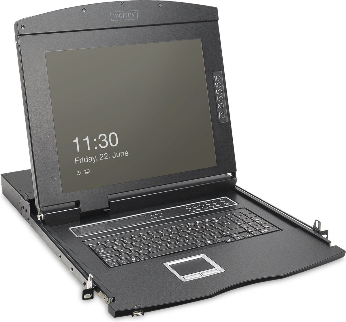 Image of 19" HD LCD KVM console, 16-poorts VGA, US toetsenbord