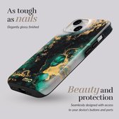 MIO Telefoonhoesje geschikt voor Apple iPhone 15 Pro Max MagSafe Hoesje Hardcase Backcover - Green Marble
