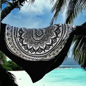 Serviettes de plage XL - Textile fin - 100% coton durable - mandala vert - nappe de pique-nique - nappe murale - nappe - style Lindian