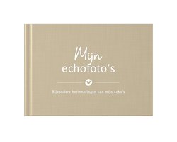 Fyllbooks – Mijn Echo Boekje – Fotoboekje, Echo Bewaarmap – Invulboek voor Echofoto’s – Linnen Taupe